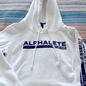 White hooded sweatshirt